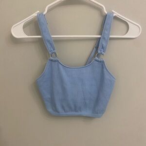 XS cropped Aerie light blue tank top